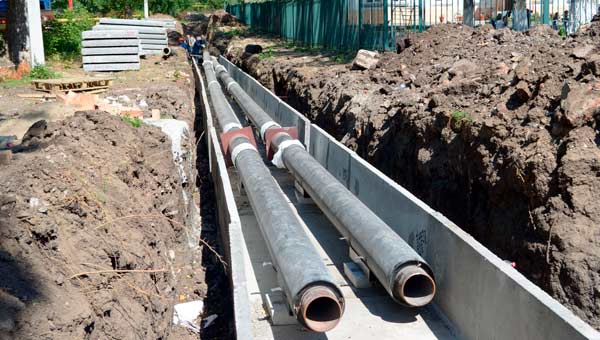 Как используют лотки лоток Л16-8-2 при прокладке каналов теплотрасс