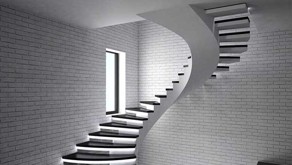 Армирование монолитной винтовой лестницы