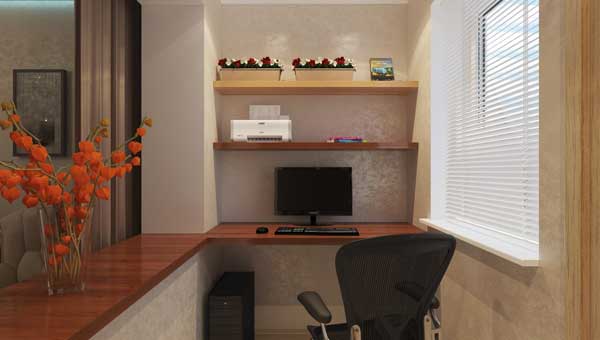 Как сделать кабинет на балконе 